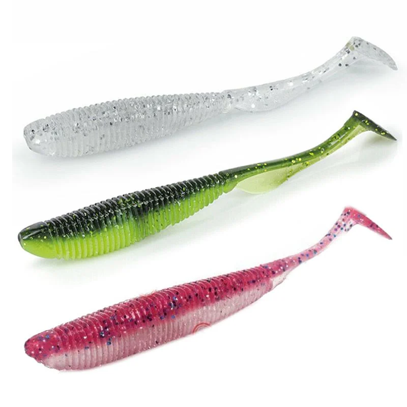 Señuelos De Pesca Blandos Tipo Gusano De Cola X 8 Und Camping