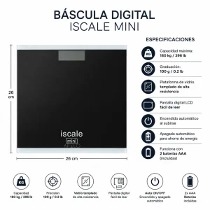 Báscula Digital Peso Corporal Balanza Hasta 180 Kg Pantalla LCD