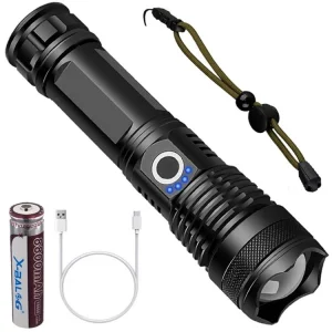 Linterna Recargable Luz Led Alta Potencia 5 Modos Zoom + Bateria