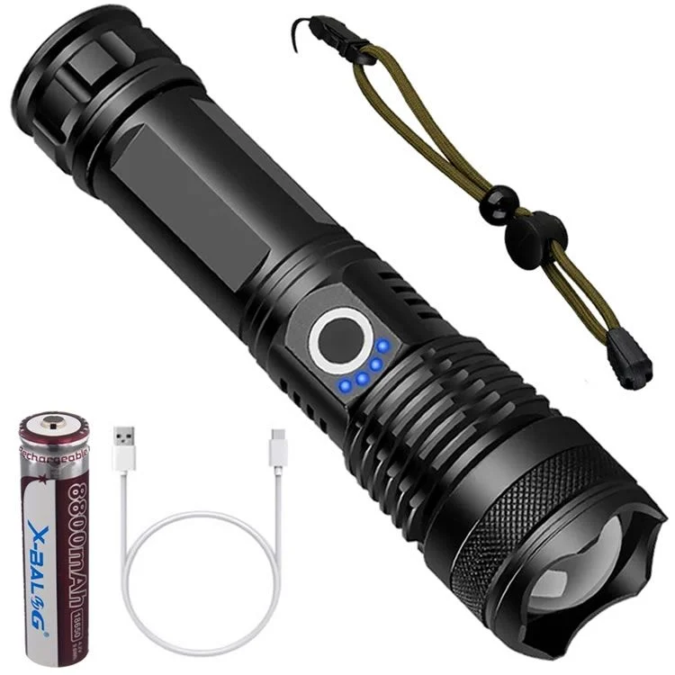 Linterna Recargable Luz Led Alta Potencia 5 Modos Zoom + Bateria