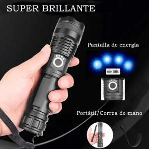 Linterna Recargable Luz Led Alta Potencia 5 Modos Zoom + Bateria