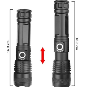 Linterna Recargable Luz Led Alta Potencia 5 Modos Zoom + Bateria