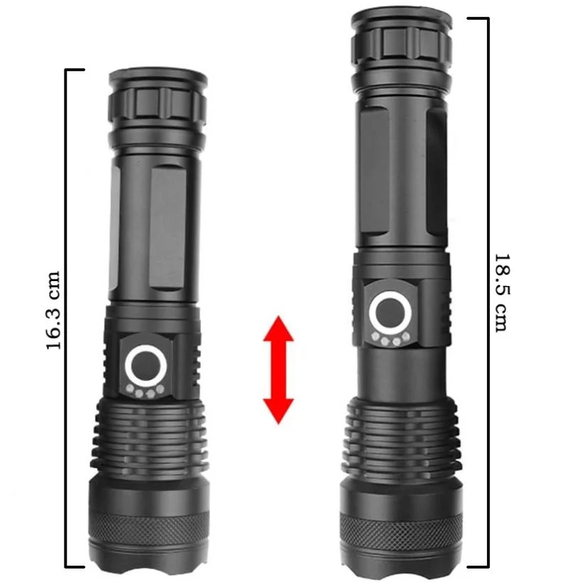 Linterna Recargable Luz Led Alta Potencia 5 Modos Zoom + Bateria