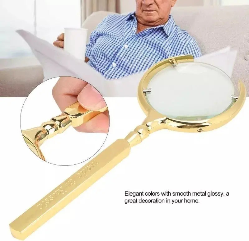 Lupa De Mano Aumento 6X Lente 70 mm Magnifier Redonda