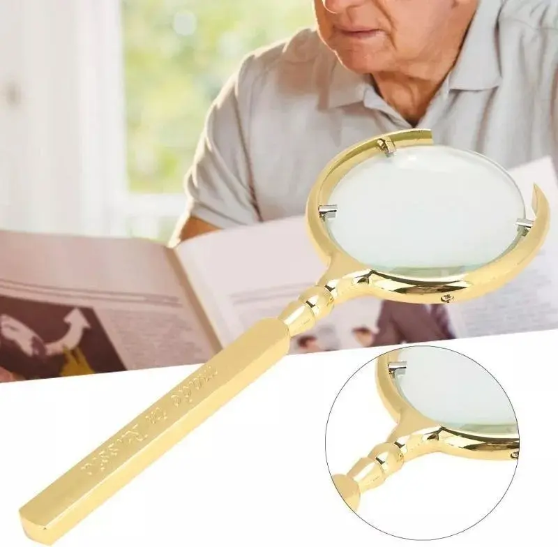 Lupa De Mano Aumento 6X Lente 70 mm Magnifier Redonda