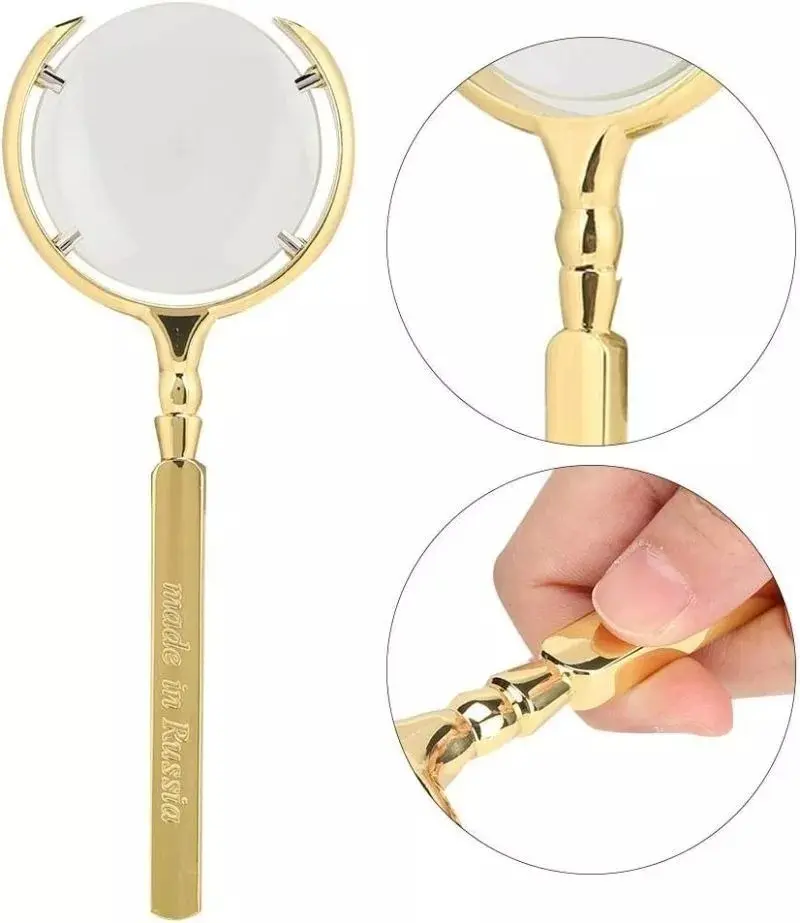 Lupa De Mano Aumento 6X Lente 70 mm Magnifier Redonda