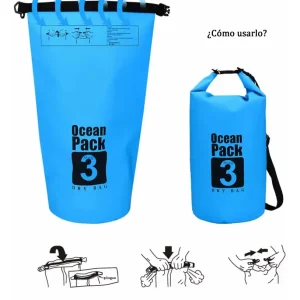 Bolsa Seca Impermeable 3L Mochila Bolso Para Camping Tula