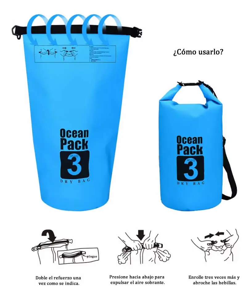 Bolsa Seca Impermeable 3L Mochila Bolso Para Camping Tula