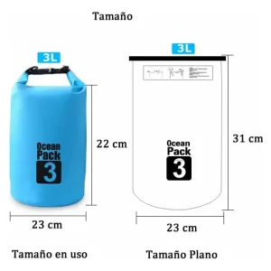 Bolsa Seca Impermeable 3L Mochila Bolso Para Camping Tula