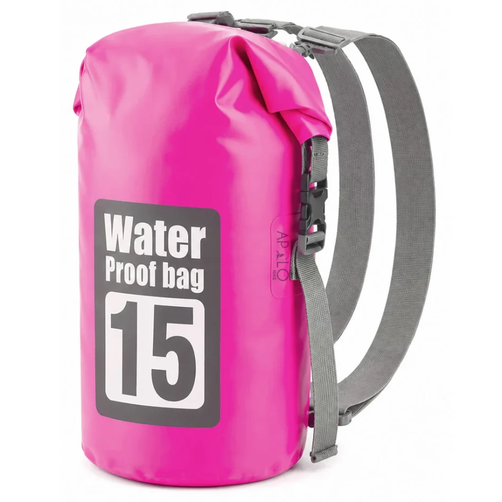 Bolsa Seca Impermeable 15L Mochila Bolso Doble Correa Tula