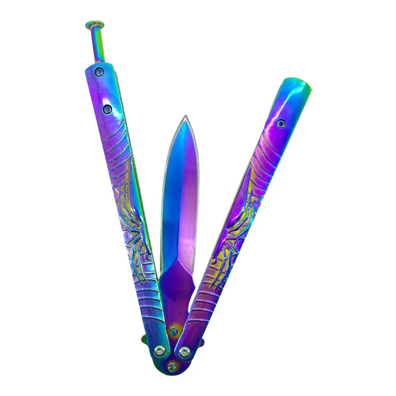 Navaja Mariposa Tornasol Cuchillo Táctico Militar Camping