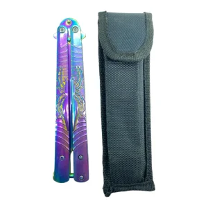 Navaja Mariposa Tornasol Cuchillo Táctico Militar Camping
