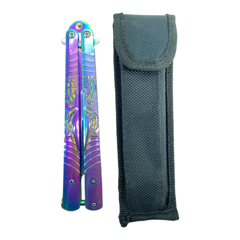 Navaja Mariposa Tornasol Cuchillo Táctico Militar Camping