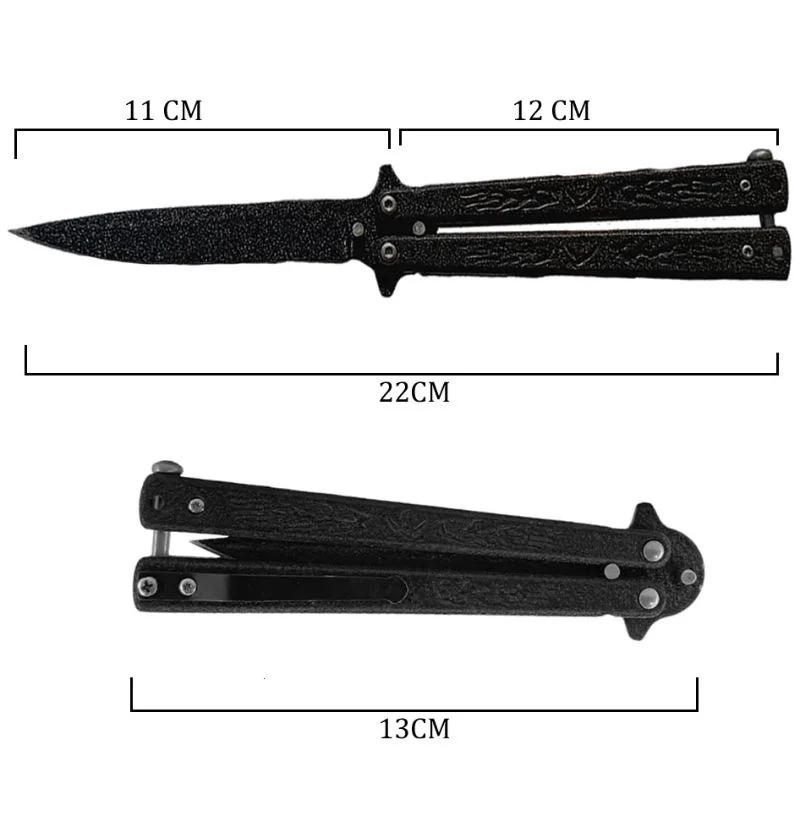 Navaja Mariposa Cuchillo Táctico Militar Camping Acero