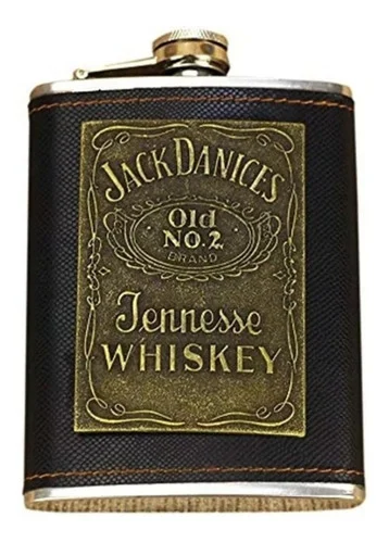 Set Licorera Wiskera 8 Oz Acero Inoxidable Con Ajedrez Y Copas