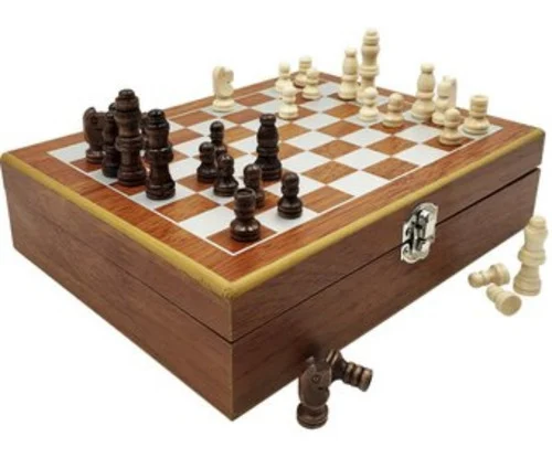 Set Licorera Wiskera 8 Oz Acero Inoxidable Con Ajedrez Y Copas