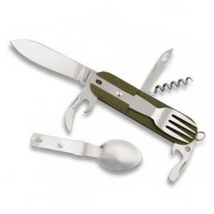 Navaja Multifuncional 7 En 1 Con Cuchara Y Tenedor Camping