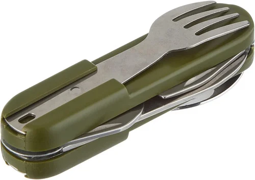 Navaja Multifuncional 7 En 1 Con Cuchara Y Tenedor Camping