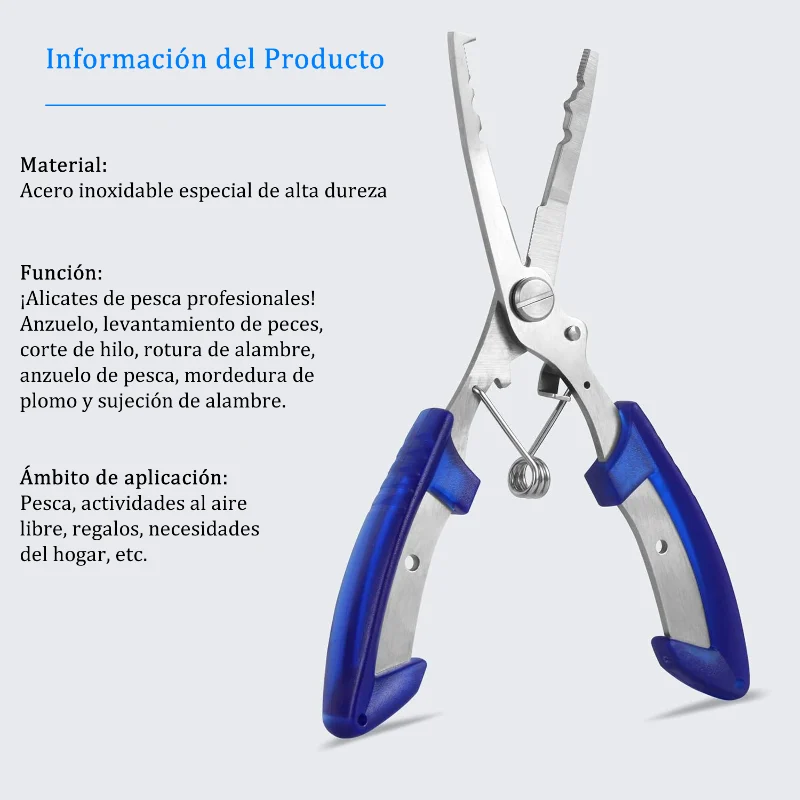 Pinza De Pesca Alicate Tenaza Sedal Anzuelos Cortar Camping