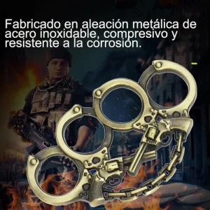 Manopla Defensa Personal Pistola Doble Puño Americano Acero