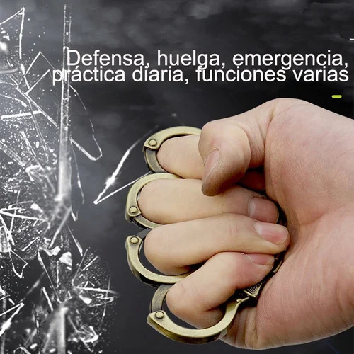 Manopla Defensa Personal Pistola Doble Puño Americano Acero