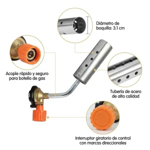Antorcha Soplete Flameador Soldadura Salida Ancha + 1 Butano