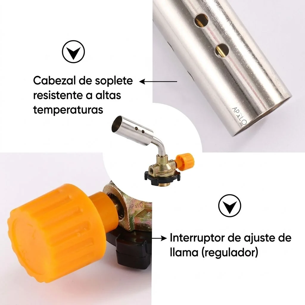 Antorcha Soplete Flameador Soldadura Salida Ancha + 1 Butano