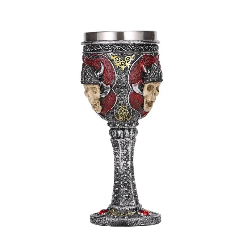 Copa Mug Decorativa Medieval Calavera Vikingo coleccionable
