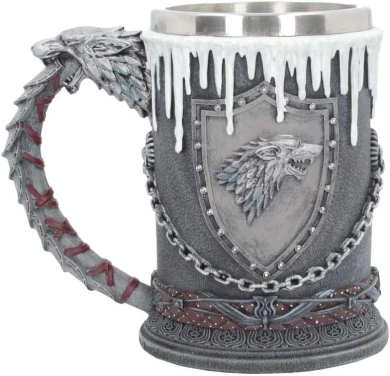 Vaso Taza Mug Decorativo Winter Is Coming Acero Coleccionable