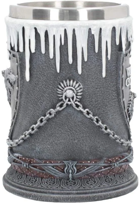 Vaso Taza Mug Decorativo Winter Is Coming Acero Coleccionable