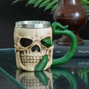 Vaso Taza Mug Decorativo Calavera Medieval Coleccionable
