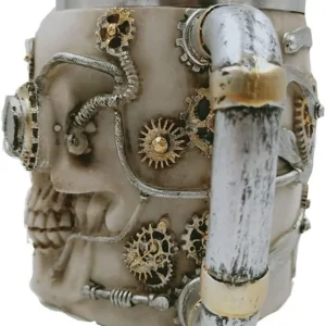 Vaso Taza Mug Decorativo Indio Calavera Acero Coleccionable
