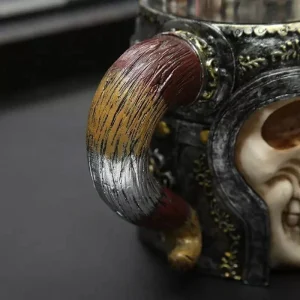 Vaso Taza Mug Caballero Guerrero Medieval Acero Coleccionable