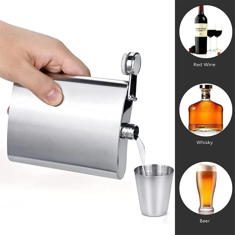 Licorera Whiskera 9 Onzas Acero Inoxidable Bebidas Licor