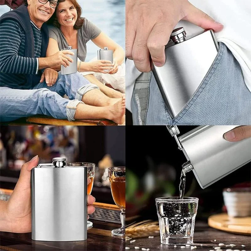 Licorera Whiskera 9 Onzas Acero Inoxidable Bebidas Licor