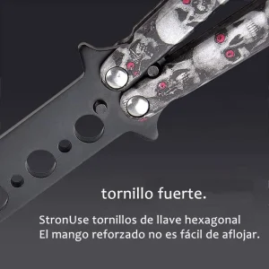 Navaja Mariposa Tactica Para Entrenamiento Sin Filo Camping