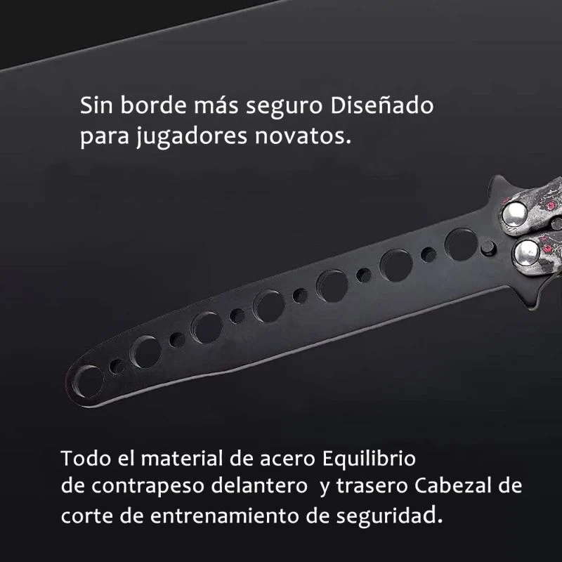 Navaja Mariposa Tactica Para Entrenamiento Sin Filo Camping