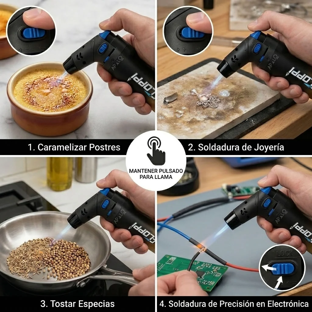 Soplete Flameador Encendedor Antorcha + 1 Recarga Gas Butano