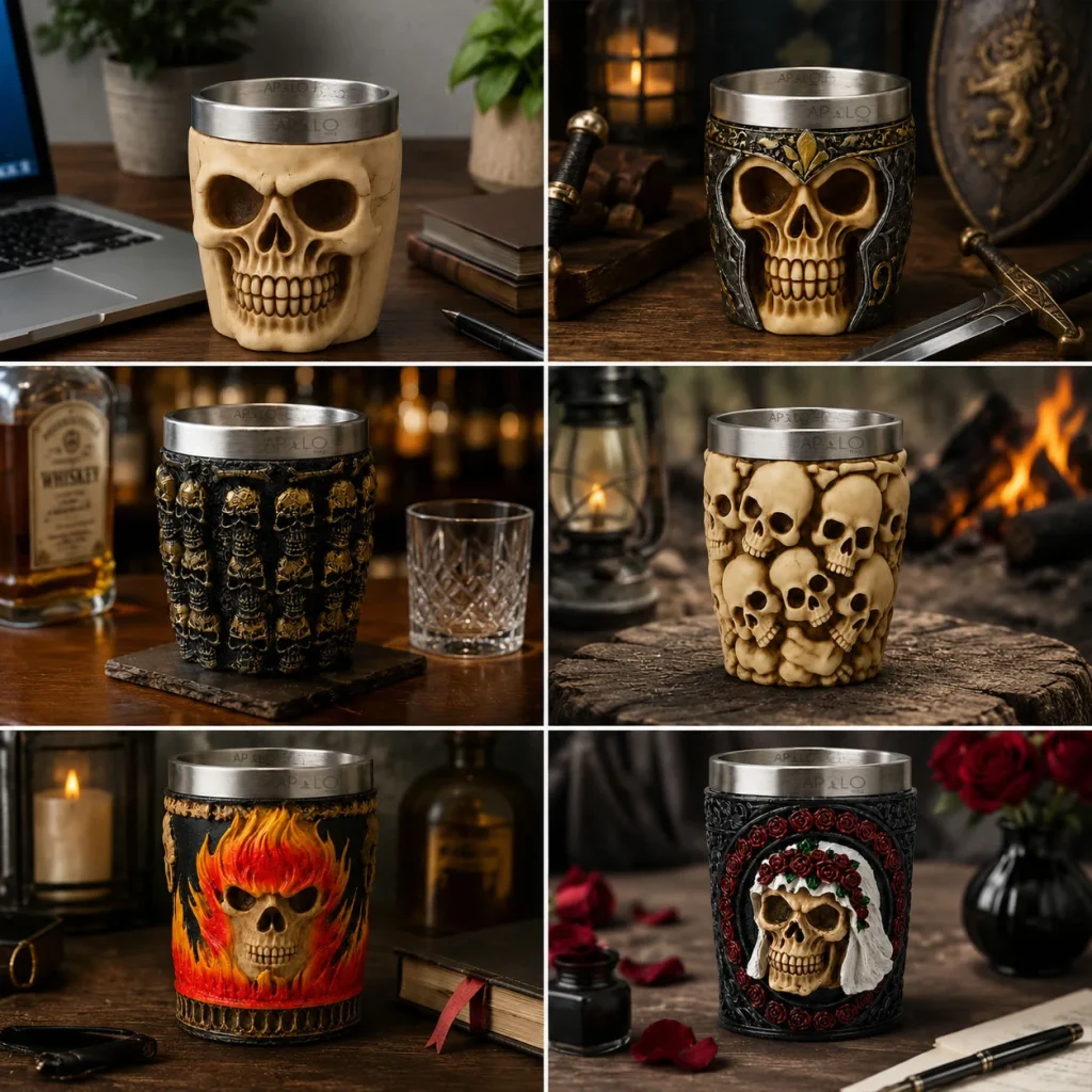 Copa Shots Decorativo Vaso Taza Mug Calavera Coleccionable