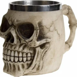 Vaso Taza Mug Calavera Craneo Realista Acero Coleccionable