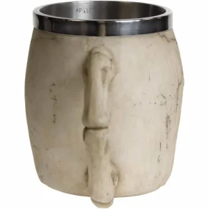 Vaso Taza Mug Calavera Craneo Realista Acero Coleccionable