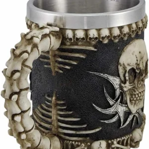 Vaso Taza Mug Calavera Punk Tribal Gotica Acero Coleccionable