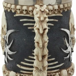 Vaso Taza Mug Calavera Punk Tribal Gotica Acero Coleccionable
