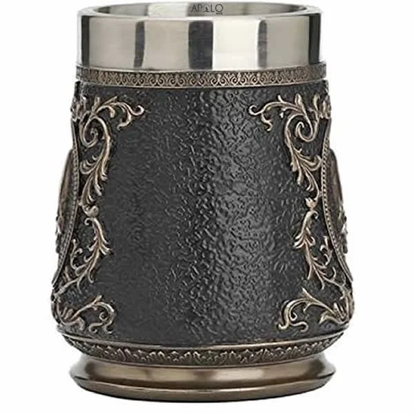 Vaso Taza Mug Decorativo Calavera Gótica Acero Coleccionable