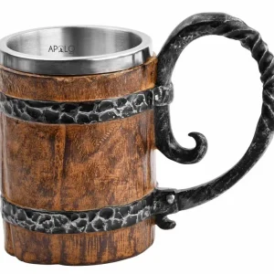 Vaso Mug Jarra Barril Cerveza Estilo Medieval Coleccionable
