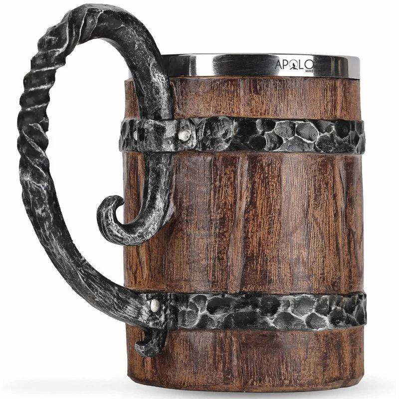 Vaso Mug Jarra Barril Cerveza Estilo Medieval Coleccionable