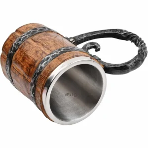 Vaso Mug Jarra Barril Cerveza Estilo Medieval Coleccionable