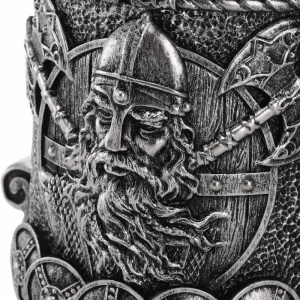 Vaso Taza Mug Vikingo Medieval Mango De Dragon Acero Inoxidable