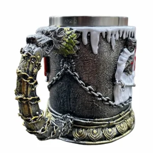 Vaso Taza Mug Decorativo Caballero Templario Coleccionable