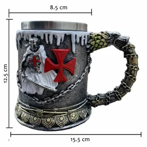 Vaso Taza Mug Decorativo Caballero Templario Coleccionable